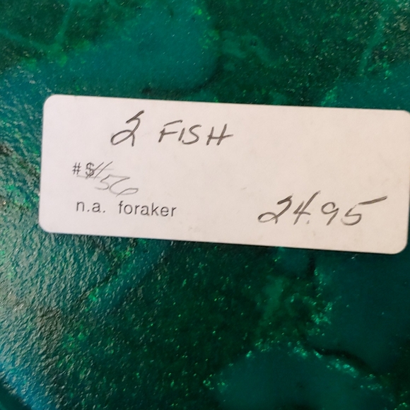 Gallery Hand Crafted Fused Art Glass Plate - Picture 3 of 3